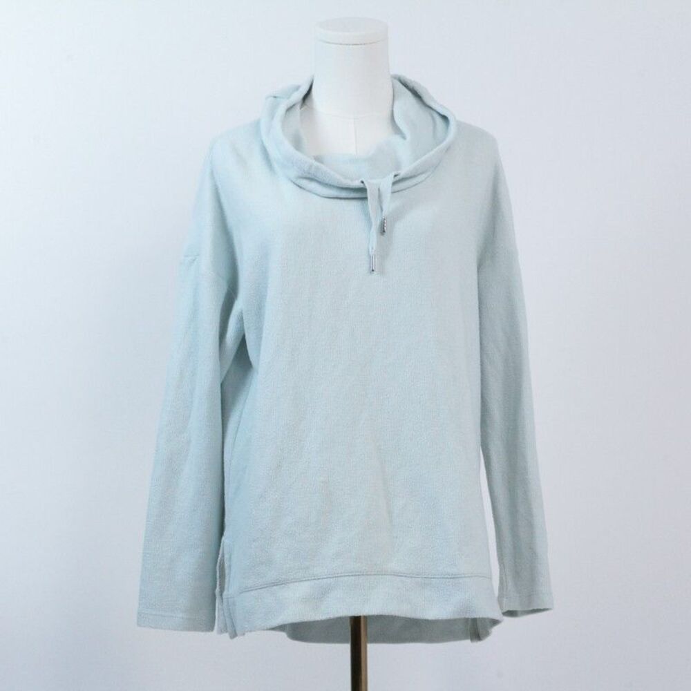 Banana Republic Eco Pullover Women’s Medium Mint Green Cowl Neck Sweatshirt Soft